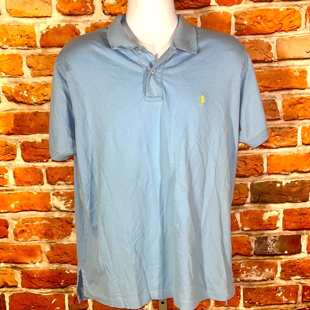 Polo blue polo shirt light blue Large